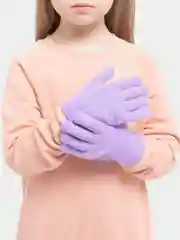 Лавандовый перчатки вязаные, детские, 5-12 лет