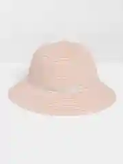 Пудровый шляпа детская с сумочкой, соломенная
