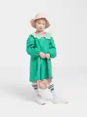 Пудровый шляпа детская с сумочкой, соломенная
