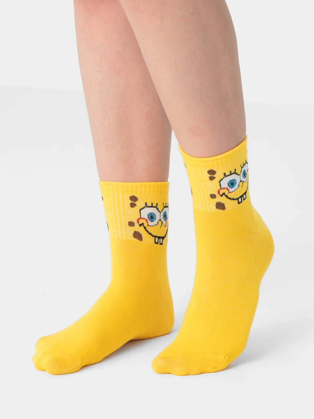 Желтый носки "Губка Боб Квадратные Штаны" (Sponge Bob Square Pants), унисекс
