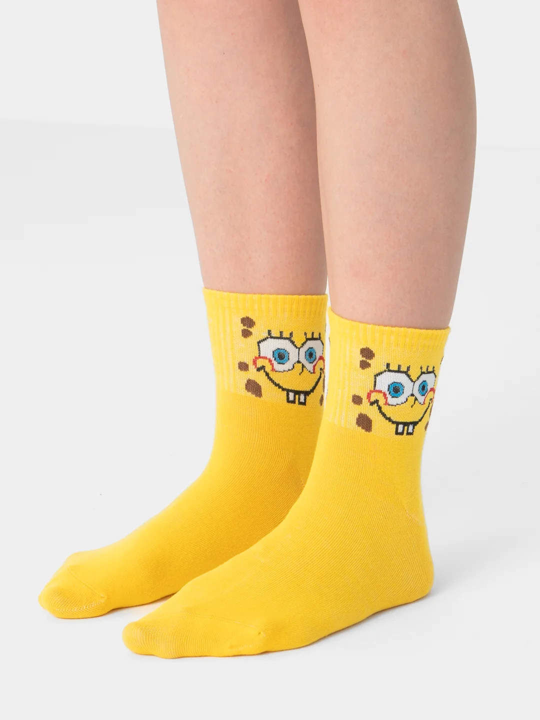 Желтый носки "Губка Боб Квадратные Штаны" (Sponge Bob Square Pants), унисекс