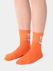 Оранжевый носки "Губка Боб Квадратные Штаны" (Sponge Bob Square Pants), унисекс