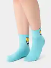 Бирюзовый носки "Губка Боб Квадратные Штаны" (Sponge Bob Square Pants), унисекс