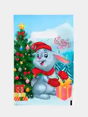 Ледяной пакет новогодний подарочный, 20*30 см, полиэтиленовый, с вырубной ручкой, 30 мкм