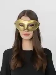 Золотой маска карнавальная "Мафия".