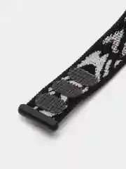 Тёмно-серый ремешок на липучке для Xiaomi Mi Band 3, 4, 5, 6, 7 Сяоми Ми Банд, тканевый, нейлоновый
