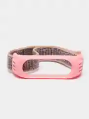 Пастельно-коралловый ремешок на липучке для Xiaomi Mi Band 3, 4, 5, 6, 7 Сяоми Ми Банд, тканевый, нейлоновый
