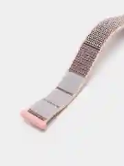 Пастельно-коралловый ремешок на липучке для Xiaomi Mi Band 3, 4, 5, 6, 7 Сяоми Ми Банд, тканевый, нейлоновый