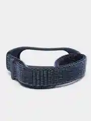 Индиго ремешок на липучке для Xiaomi Mi Band 3, 4, 5, 6, 7 Сяоми Ми Банд, тканевый, нейлоновый