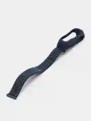 Индиго ремешок на липучке для Xiaomi Mi Band 3, 4, 5, 6, 7 Сяоми Ми Банд, тканевый, нейлоновый