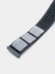 Индиго ремешок на липучке для Xiaomi Mi Band 3, 4, 5, 6, 7 Сяоми Ми Банд, тканевый, нейлоновый
