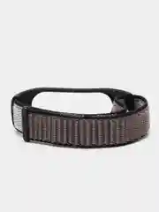 Тёмно-коричневый ремешок на липучке для Xiaomi Mi Band 3, 4, 5, 6, 7 Сяоми Ми Банд, тканевый, нейлоновый