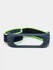 Серебряный ремешок на липучке для Xiaomi Mi Band 3, 4, 5, 6, 7 Сяоми Ми Банд, тканевый, нейлоновый