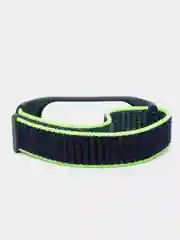 Серебряный ремешок на липучке для Xiaomi Mi Band 3, 4, 5, 6, 7 Сяоми Ми Банд, тканевый, нейлоновый