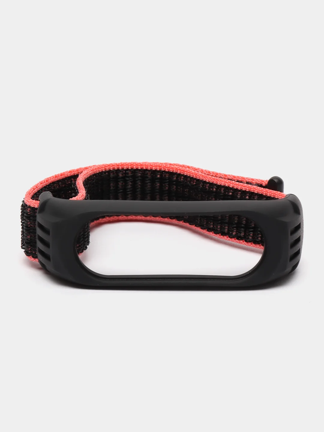 Угольный ремешок на липучке для Xiaomi Mi Band 3, 4, 5, 6, 7 Сяоми Ми Банд, тканевый, нейлоновый