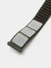 Тёмно-зелёный ремешок на липучке для Xiaomi Mi Band 3, 4, 5, 6, 7 Сяоми Ми Банд, тканевый, нейлоновый