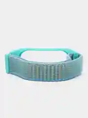 Небесно-голубой ремешок на липучке для Xiaomi Mi Band 3, 4, 5, 6, 7 Сяоми Ми Банд, тканевый, нейлоновый