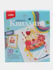 Тёмно-розовый квиллинг панно Lori, дизайн на выбор