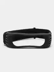 Черный ремешок на липучке для Xiaomi Mi Band 3, 4, 5, 6, 7 Сяоми Ми Банд, тканевый, нейлоновый