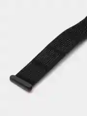 Черный ремешок на липучке для Xiaomi Mi Band 3, 4, 5, 6, 7 Сяоми Ми Банд, тканевый, нейлоновый