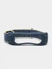 Синий меланж ремешок на липучке для Xiaomi Mi Band 3, 4, 5, 6, 7 Сяоми Ми Банд, тканевый, нейлоновый