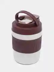 Коричневый портативная кружка с соломинкой для кофе, чая, герметичная чашка, 400 мл, подарок на 8 марта