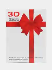 Бежевый светильник-ночник 3D, светодиодный LED, USB, 3 цвета, с блоком питания