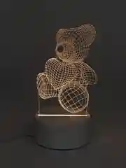 Бежевый меланж светильник-ночник 3D, светодиодный LED, USB, 3 цвета, с блоком питания