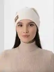 Белый шапка женская двухслойная