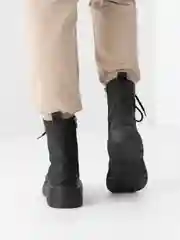 Зелёный хаки ботинки женские удобные теплые