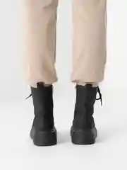 Зелёный хаки ботинки женские удобные теплые
