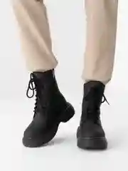 Зелёный хаки ботинки женские удобные теплые