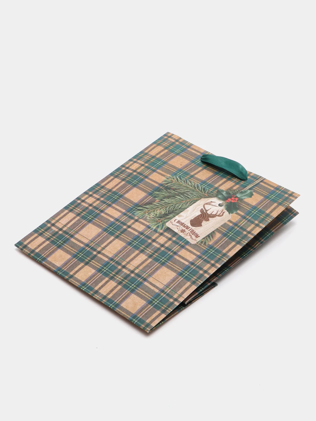 Новогодний подарочный крафт-пакет For men, мужской, для упаковки новогоднего подарка