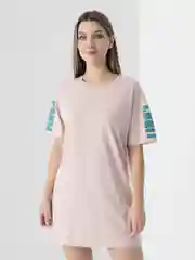 Пудровый платье женское, туника, oversize, платье для дома, домашний костюм