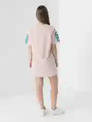 Пудровый платье женское, туника, oversize, платье для дома, домашний костюм