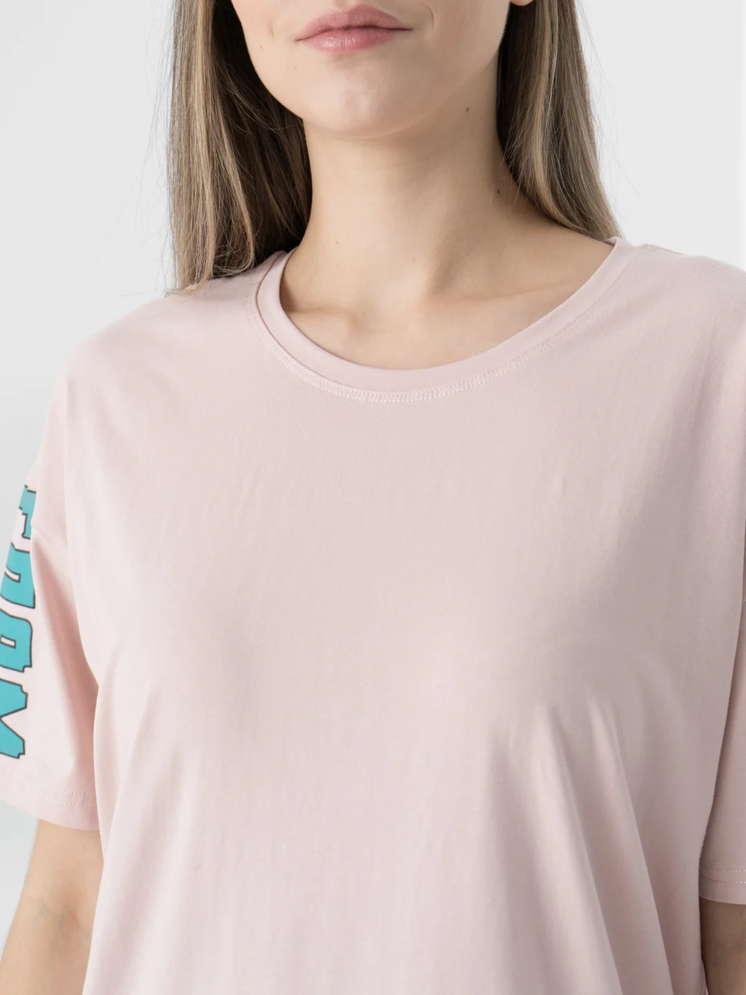 Пудровый платье женское, туника, oversize, платье для дома, домашний костюм
