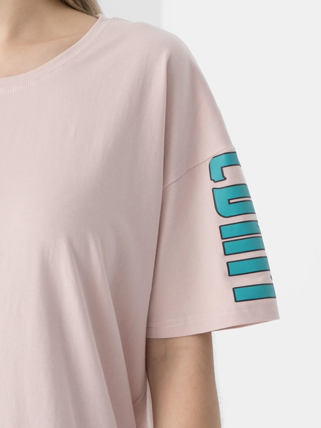 Пудровый платье женское, туника, oversize, платье для дома, домашний костюм
