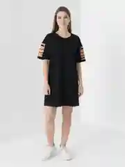 Черный платье женское, туника, oversize, платье для дома, домашний костюм