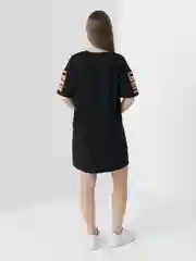 Черный платье женское, туника, oversize, платье для дома, домашний костюм