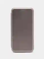 Серебряный чехол книжка на Samsung Galaxy J2 Prime / Galaxy Grand Prime, Самсунг Галакси Джи2 Прайм