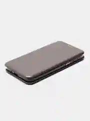 Серебряный чехол книжка на Samsung Galaxy J2 Prime / Galaxy Grand Prime, Самсунг Галакси Джи2 Прайм