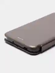 Серебряный чехол книжка на Samsung Galaxy J2 Prime / Galaxy Grand Prime, Самсунг Галакси Джи2 Прайм