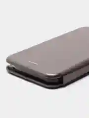Серебряный чехол книжка на Samsung Galaxy A3 2016 (A310), Самсунг Галакси А3 2016 (А310)