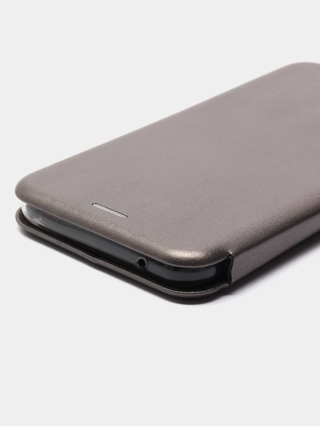 Серебряный чехол книжка на Xiaomi Redmi 8A, Сяоми Редми 8А