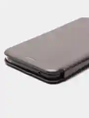Серебряный чехол книжка на Xiaomi Redmi 8A, Сяоми Редми 8А