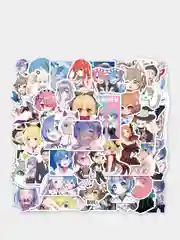 Вишнёвый стикерпак "Re: Zero",50шт стикеры наклейки,набор стиков для коллекционирования mg