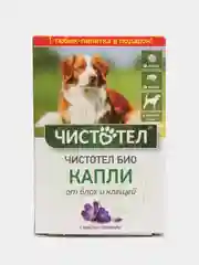 Капли от блох и клещей Чистотел био", для собак средних и крупных пород, 2 пипетки