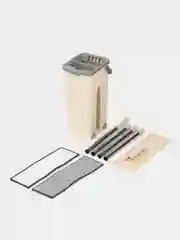 Светло-жёлтый комплект для уборки Scratch Cleaning Mop: швабра, ведро с отжимом (6 л) и насадка тряпка