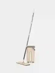 Светло-жёлтый комплект для уборки Scratch Cleaning Mop: швабра, ведро с отжимом (6 л) и насадка тряпка