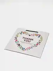 Розовый подарочный бумажный пакет "Thank You"